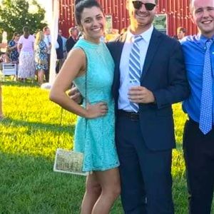 Mini lace dress. Sea foam green/mint. Size S.